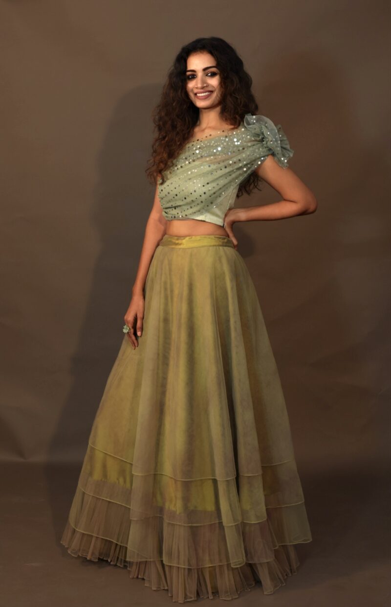 Green Lehengha
