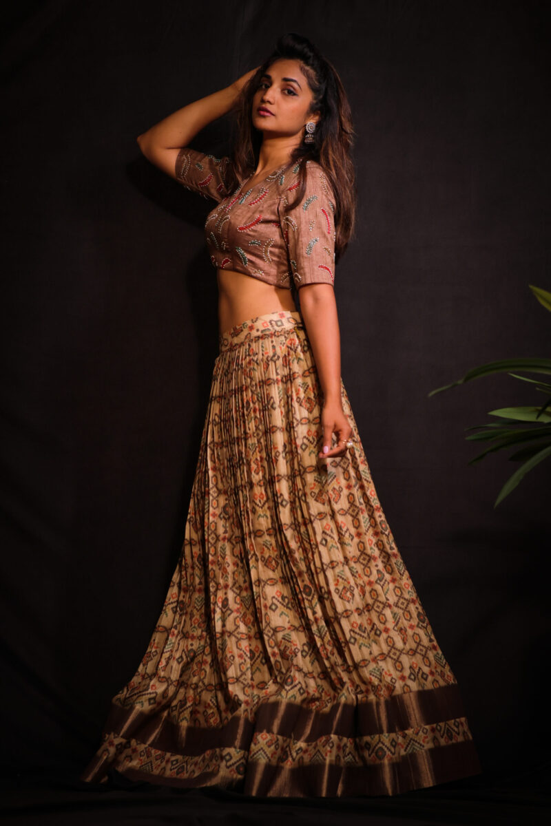 Brown Lehengha