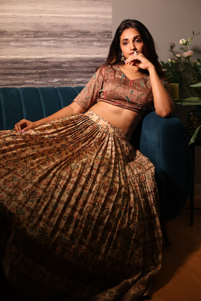 Brown Lehengha