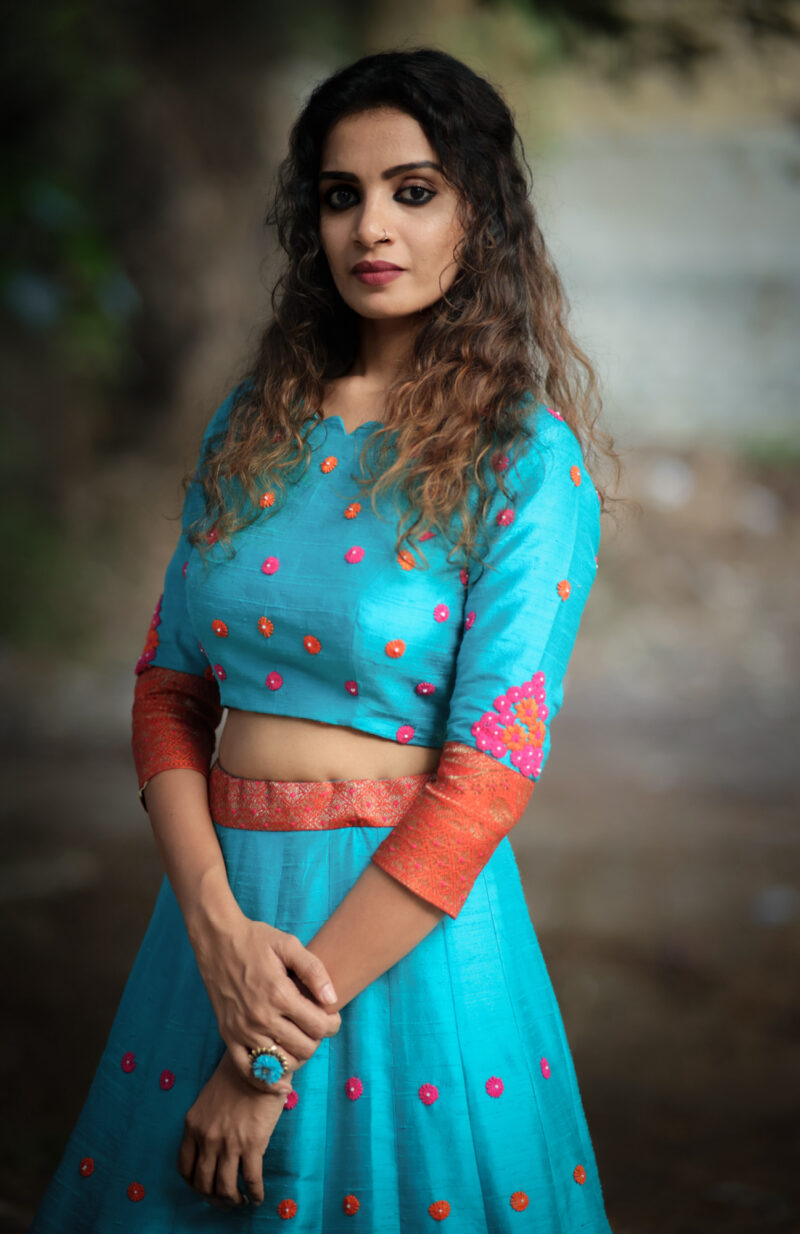 Turquoise Blue Lehengha