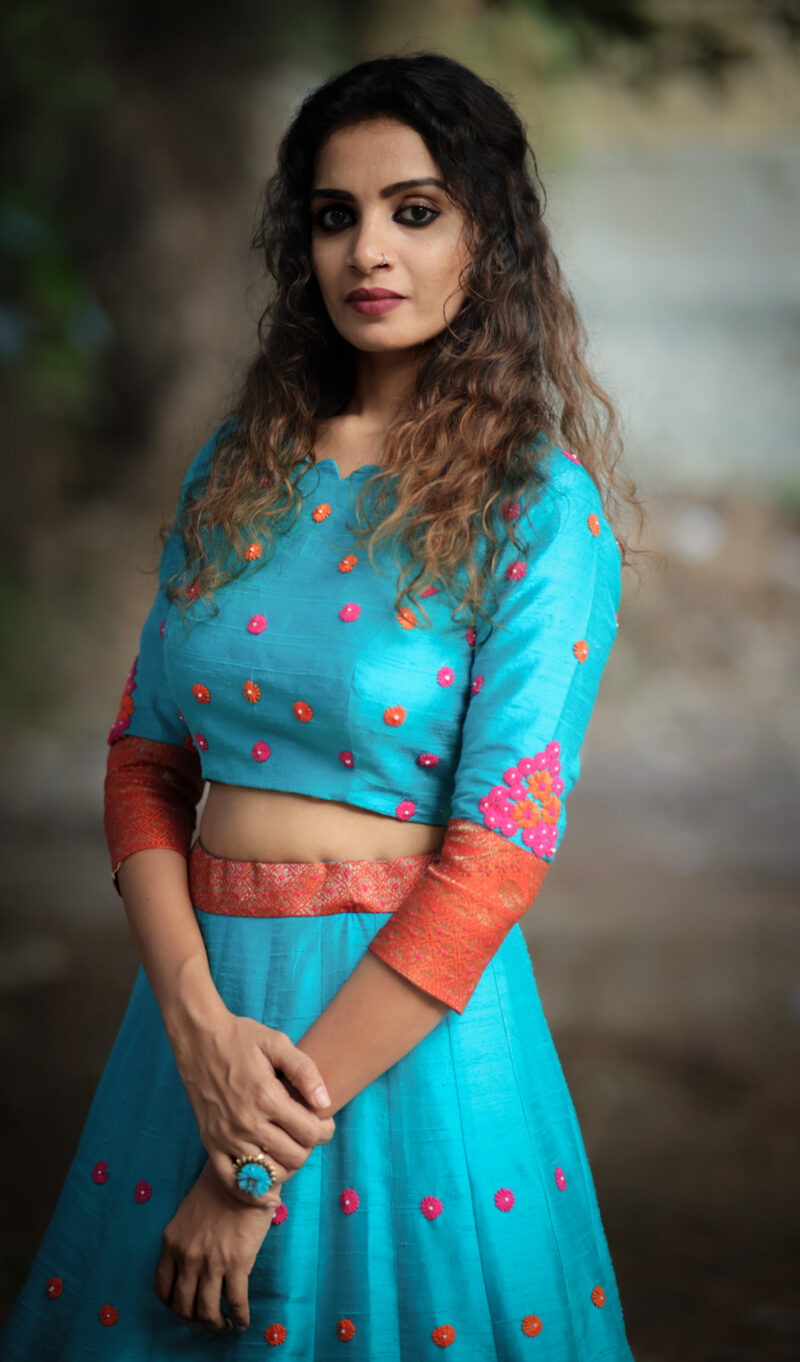 Turquoise Blue Lehengha