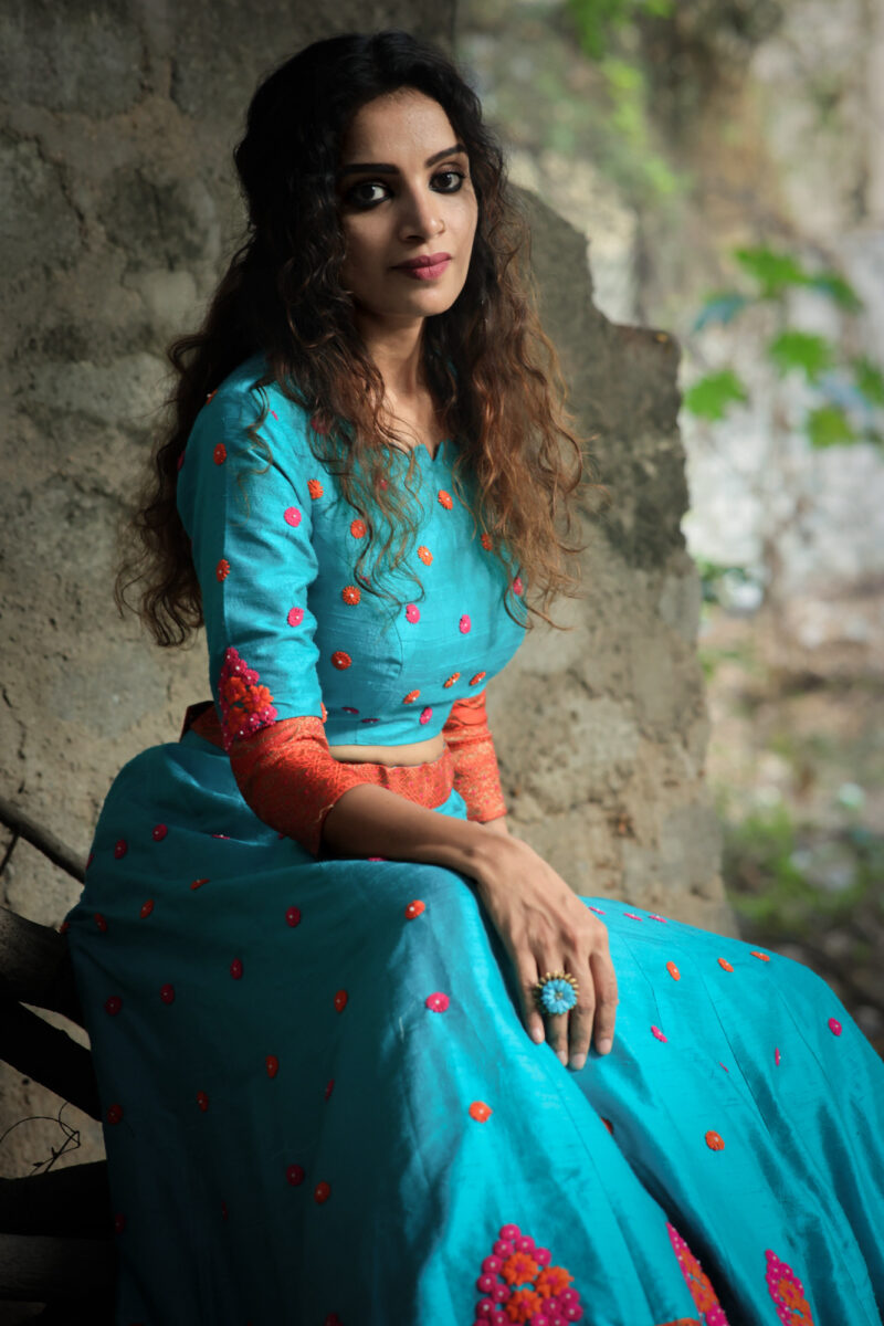 Turquoise Blue Lehengha