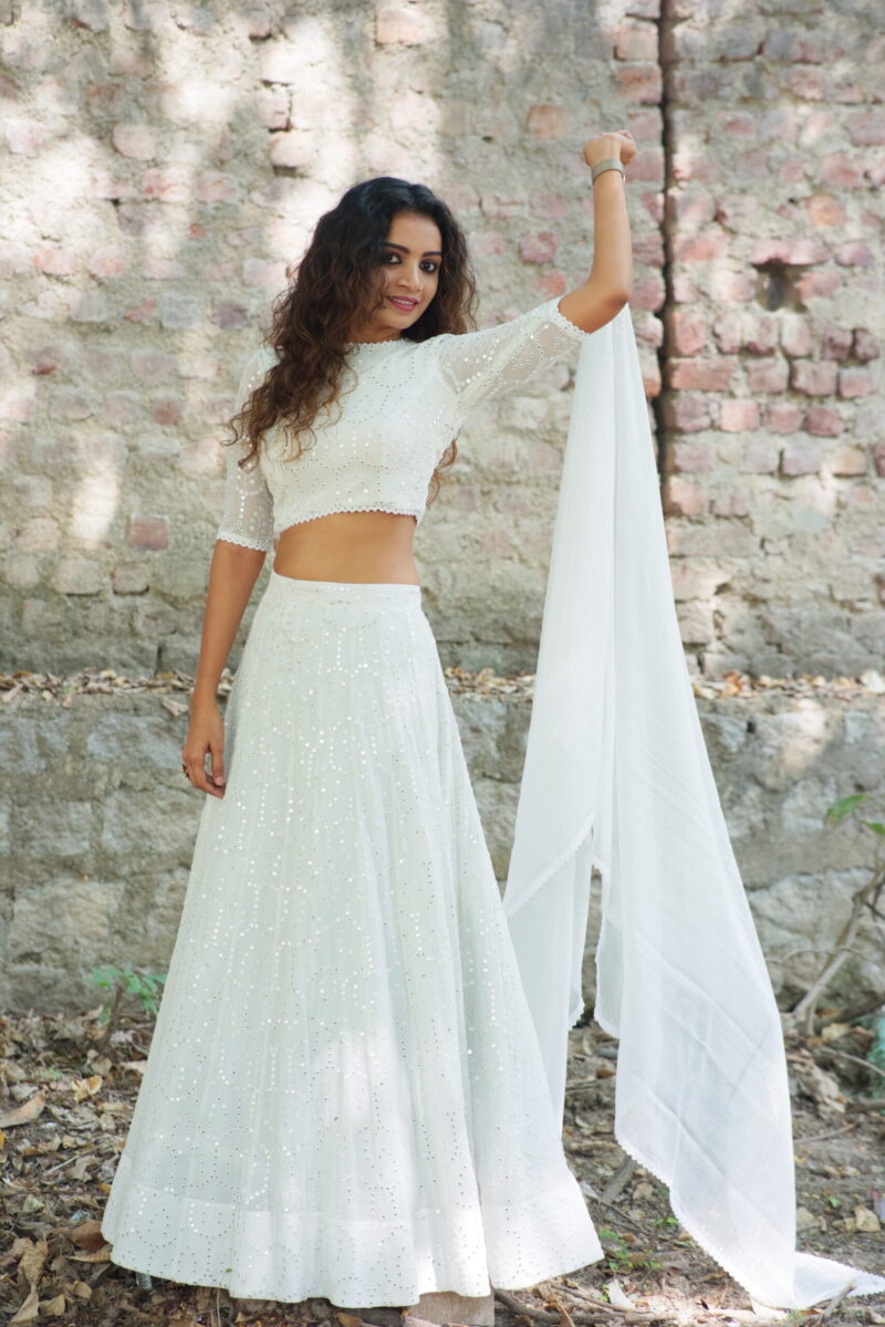 White Lehengha